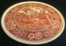 Lade das Bild in den Galerie-Viewer, TORTEN~ SERVIERPLATTE &quot;Rusticana&quot; - Keramik / Steingut, Flora Blumenblüten Bauernhof Felder Menschen Landwirtschaft Relief Motiv Dekor
