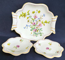 Lade das Bild in den Galerie-Viewer, 2er Set SCHÄLCHEN &quot;Irka&quot; - Porzellan, Goldrand Flora Pflanzen Blumen Blüten Motiv Dekor
