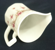 Lade das Bild in den Galerie-Viewer, 5er Set KAFFEEKANNE MIT DECKEL &amp; MILCHKÄNNCHEN &amp; ZUCKERDOSE + DECKEL - Porzellan, Streifen Linien Flora Blumenblüten Motiv Dekor
