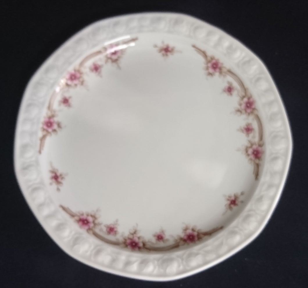 DESSERTTELLER - Porzellan, Flora Blumenblüten Pflanzen Relief Motiv Dekor