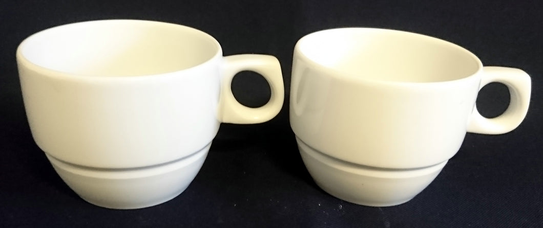 2er Set KAFFEETASSEN - Porzellan, Gastronomie Einfärbiges Klassisch Dekor