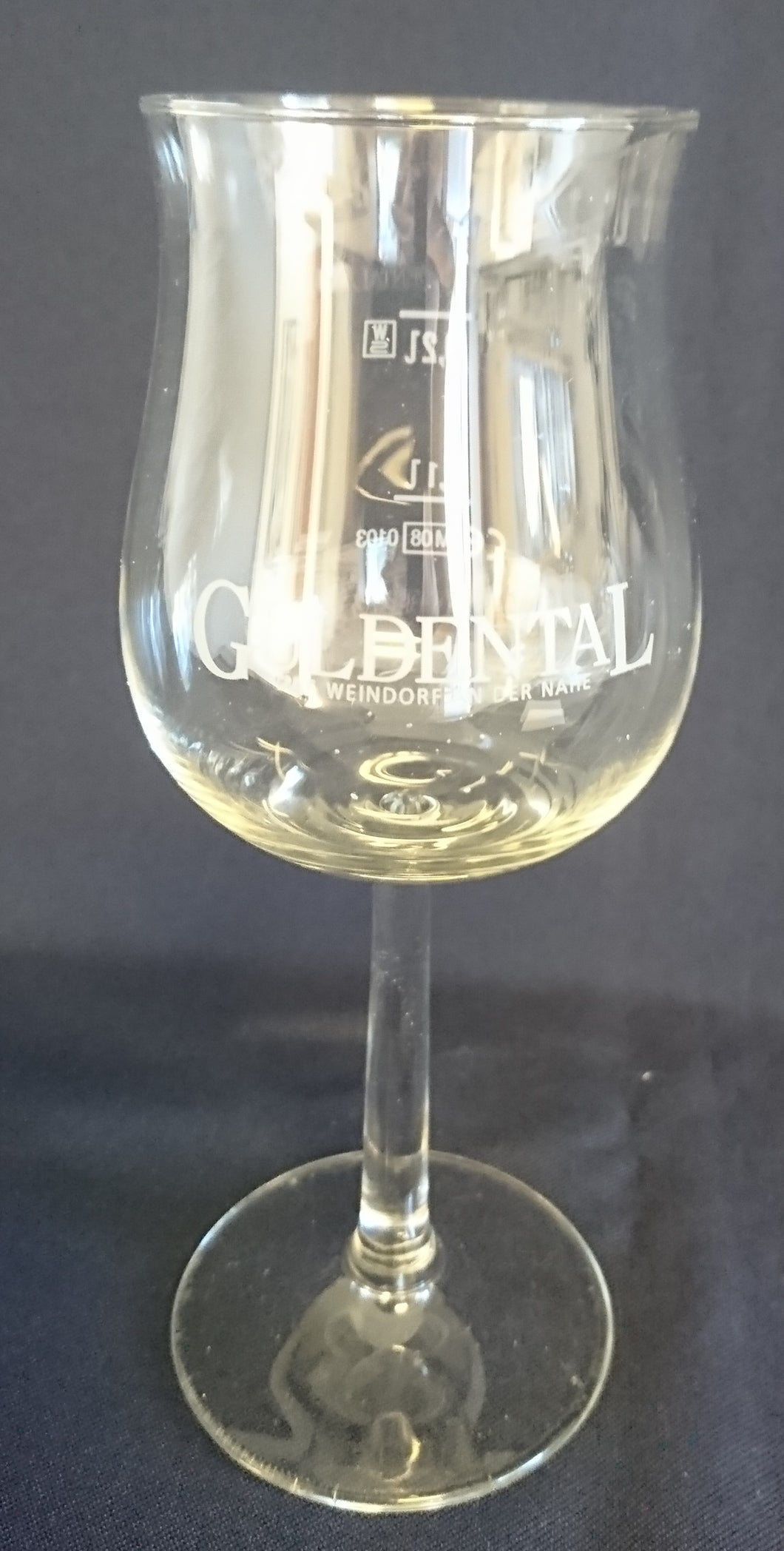 GETRÄNKEGLAS - Hartglas, Das Weindorf an der Nahe Schriftzug Motiv Dekor