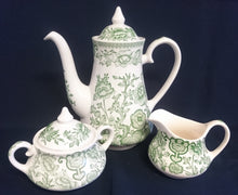 Lade das Bild in den Galerie-Viewer, ZUCKERDOSE MIT DECKEL &quot;Indian Tree&quot; (Limited) - Keramik / Steingut (Staffordshire Ware), Blätter Pflanzen Abstrakt Motiv Unterglasur Dekor, Hand graviert (Hand Engraved)
