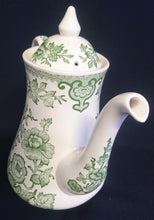 Lade das Bild in den Galerie-Viewer, KAFFEEKANNE MIT DECKEL &quot;Staffordshire&quot; (Limited) - Keramik / Steingut, Indian Tree Style Unterglasur Dekor, Hand graviert (Hand Engraved)
