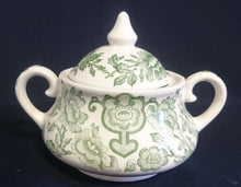 Lade das Bild in den Galerie-Viewer, ZUCKERDOSE MIT DECKEL &quot;Indian Tree&quot; (Limited) - Keramik / Steingut (Staffordshire Ware), Blätter Pflanzen Abstrakt Motiv Unterglasur Dekor, Hand graviert (Hand Engraved)
