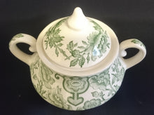 Lade das Bild in den Galerie-Viewer, ZUCKERDOSE MIT DECKEL &quot;Indian Tree&quot; (Limited) - Keramik / Steingut (Staffordshire Ware), Blätter Pflanzen Abstrakt Motiv Unterglasur Dekor, Hand graviert (Hand Engraved)
