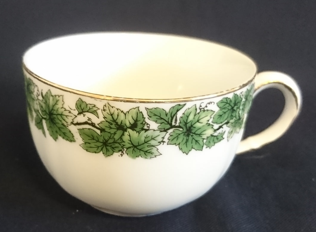 KAFFEETASSE - Porzellan, Blatt Blätter Abstrakt Symbollinien Motiv Goldrand Dekor