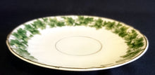 Lade das Bild in den Galerie-Viewer, 2er Set 2er KAFFEEGEDECKE - Porzellan, Blatt Blätter Abstrakt Symbollinien Motiv Goldrand Dekor
