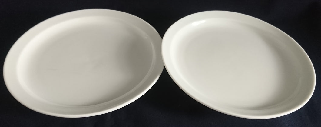 2er Set DESSERTTELLER - Porzellan, Einfärbig Klassisch Dekor