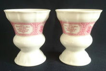 Lade das Bild in den Galerie-Viewer, 2er Set 2er KAFFEEGEDECKE - Porzellan, Abstrakt Blumenblüten Rand Rüdesheim Motiv Asbach Schriftzug Relief Form Dekor
