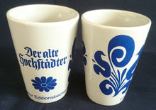 Lade das Bild in den Galerie-Viewer, APFELWEIN TRINKBECHER &quot;Limited Edition Nr. 2&quot; - Keramik / Steingut, Abstrakt Blumen Schriftzug Motiv Dekor
