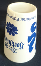 Lade das Bild in den Galerie-Viewer, 2er Set APFELWEIN TRINKBECHER &quot;Limited Edition Nr. 2&quot; - Keramik / Steingut, Abstrakt Blumen Schriftzug Motiv Dekor
