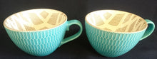 Lade das Bild in den Galerie-Viewer, KAFFEETASSE / POTT - Keramik / Steingut, Abstrakt Waben Dekor
