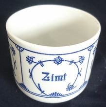 Lade das Bild in den Galerie-Viewer, ZIMTBEHÄLTER OHNE DECKEL - Porzellan, Indisch Blau Strohblume Dekor
