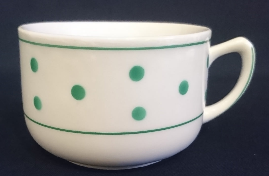 KAFFEETASSE - Porzellan, Linien Punkte Tupfen Kreise Dekor
