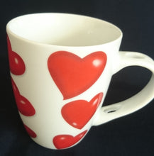 Lade das Bild in den Galerie-Viewer, 2er Set KAFFEETASSEN - Porzellan, Herz Valentinstag Liebes Motiv Dekor
