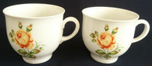 Lade das Bild in den Galerie-Viewer, 2er Set KAFFEETASSEN - Porzellan, Flora Rosen Blumen Blüten Pflanzen Motiv Dekor
