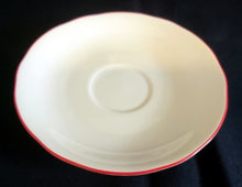 Lade das Bild in den Galerie-Viewer, 2er Set UNTERTASSEN - Porzellan, Einfärbiges Linienrand Dekor
