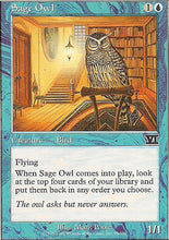 Lade das Bild in den Galerie-Viewer, SAGE OWL, Magic -The Gathering-, Ausgabe / Set / Serie 6te Edition (Classic) 1999
