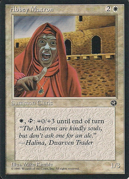 ABBEY MATRON, Magic -The Gathering-, Ausgabe / Set / Serie Heimatländer (Homelands) 1995