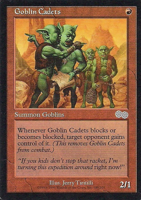 GOBLIN CADETS, Magic -The Gathering-, Ausgabe / Set / Serie Urzas Saga (Urza´s Saga) 1998