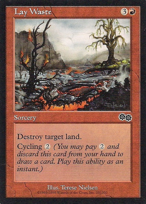 LAY WASTE, Magic -The Gathering-, Ausgabe / Set / Serie Urzas Saga (Urza´s Saga) 1998