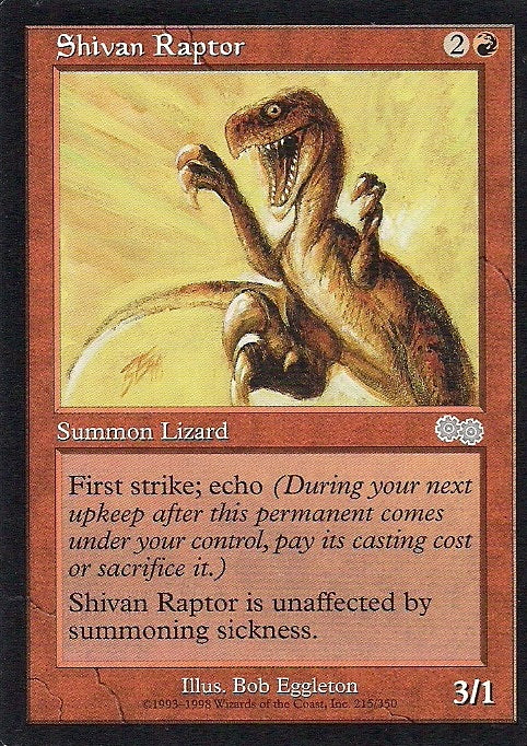 SHIVAN RAPTOR, Magic -The Gathering-, Ausgabe / Set / Serie Urzas Saga (Urza´s Saga) 1998
