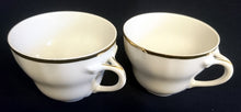 Lade das Bild in den Galerie-Viewer, 2er Set KAFFEETASSEN &quot;Ingres Weiss&quot; &quot;Maria Theresia&quot; - Porzellan, Goldrand Motiv Einfärbiges Dekor
