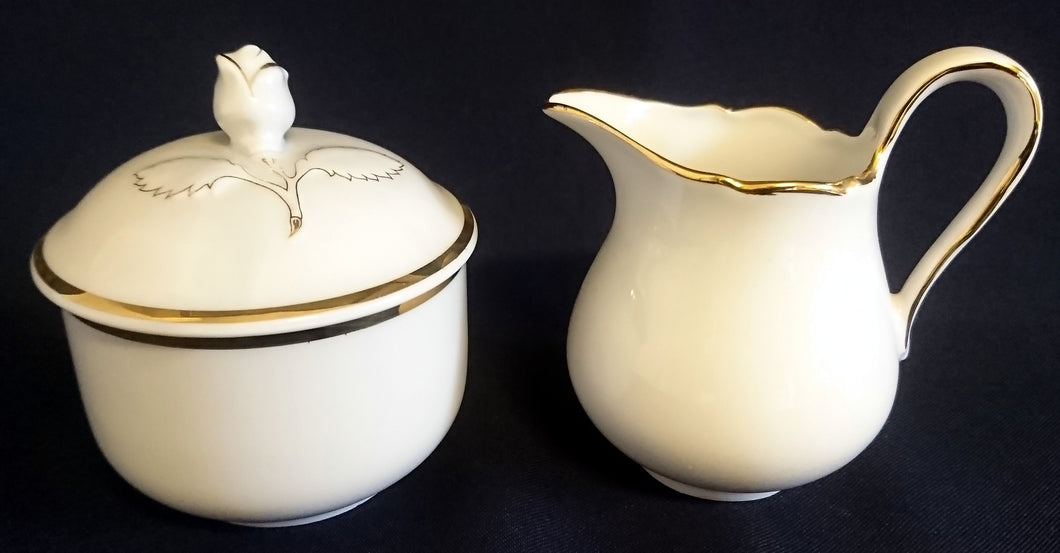3er Set MILCHKÄNNCHEN & ZUCKERDOSE MIT DECKEL 