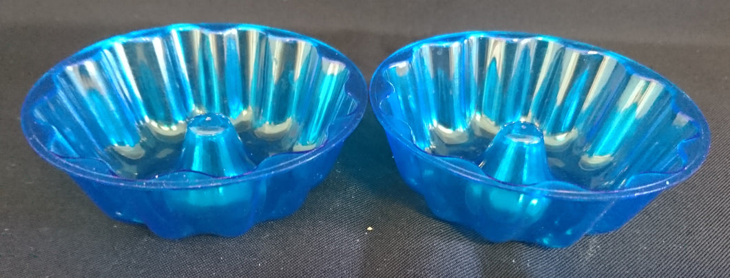 2er Set KLEINE DESSERTFORMEN - Kunststoff, Gugelhupf Form Dekor