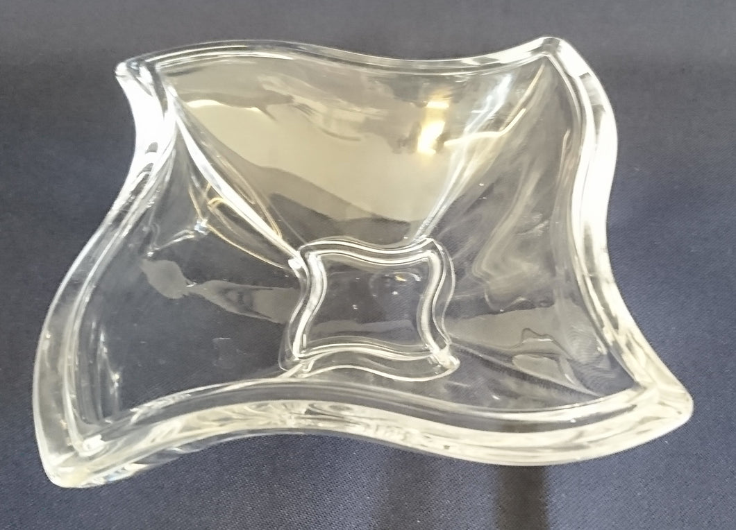 DESSERTSCHALE - 24% Pbo Bleikristall, Ovales Sternform Design
