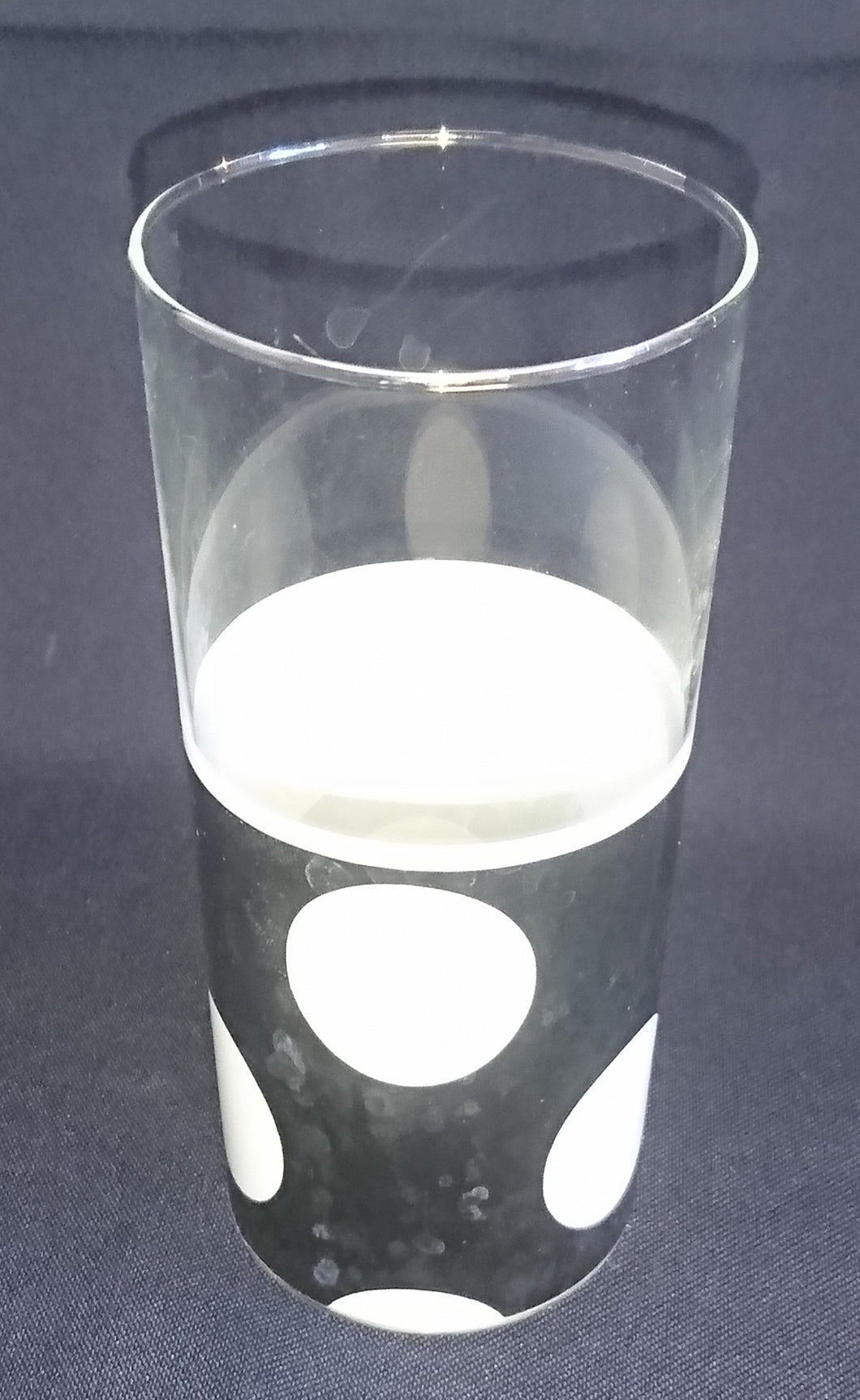 GETRÄNKEGLAS - Hartglas, Kreise Dekor, Folienartig