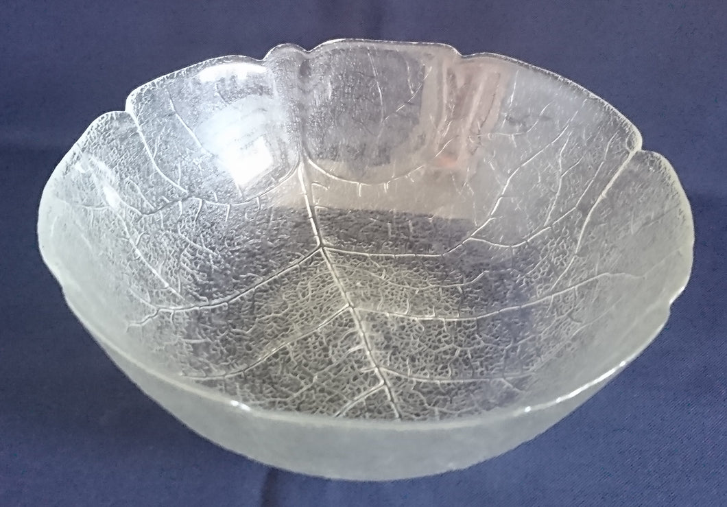 OBSTSCHALE - Hartglas, Geschliffenes Adriges Geäst Dekor