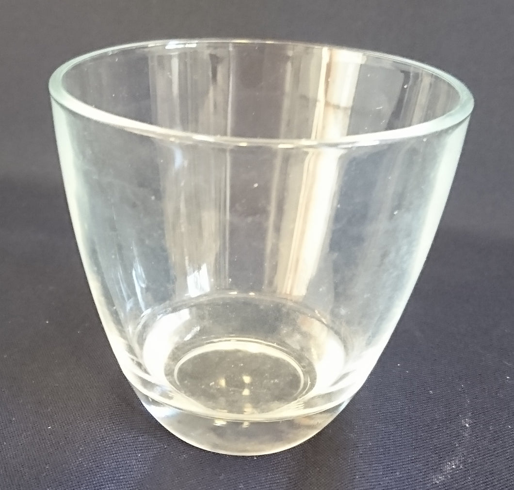 TEELICHTGLAS - Hartglas, Tulpenartig Klares Dekor (G)