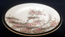 Lade das Bild in den Galerie-Viewer, 2er Set DESSERTTELLER - Porzellan, Asia Style, Blumenblüten Pflanzen Gold Abstrakt Dekorrand
