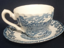 Lade das Bild in den Galerie-Viewer, 3er KAFFEEGEDECK &quot;Country Life&quot; - Keramik / Steingut (Fine Staffordshire Ware), Englisches Landleben Scenen Motiv Dekor, Hand graviert
