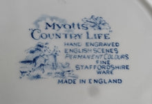 Lade das Bild in den Galerie-Viewer, 3er KAFFEEGEDECK &quot;Country Life&quot; - Keramik / Steingut (Fine Staffordshire Ware), Englisches Landleben Scenen Motiv Dekor, Hand graviert
