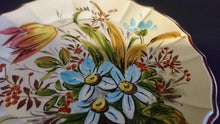 Lade das Bild in den Galerie-Viewer, 3er Set WAND SAMMELTELLER - Keramik / Steingut, Mehrfarbige Verschiedene Blumenwiesen Brauner Dekorrand
