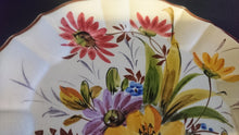 Lade das Bild in den Galerie-Viewer, 3er Set WAND SAMMELTELLER - Keramik / Steingut, Mehrfarbige Verschiedene Blumenwiesen Brauner Dekorrand
