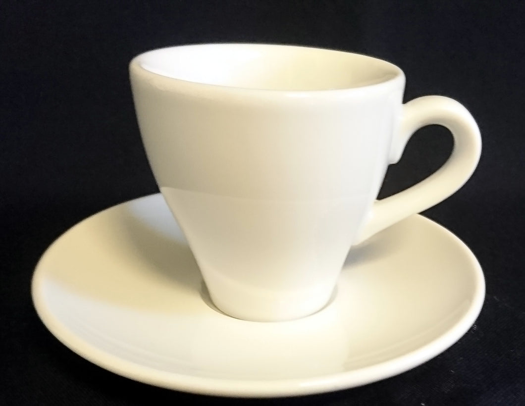 2er ESPRESSOGEDECK - Porzellan, Einfärbiges Klassisch Dekor