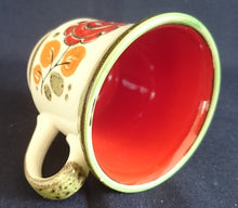 Lade das Bild in den Galerie-Viewer, 2er Set 2er KAFFEEGEDECKE &quot;Tirol&quot; - Keramik / Steingut, Rosen Motiv Dekor, Handbemalt
