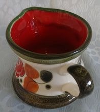 Lade das Bild in den Galerie-Viewer, 2er Set MILCHKÄNNCHEN &amp; ZUCKERDOSE OHNE DECKEL &quot;Tirol&quot; - Keramik / Steingut, Rosen Motiv Dekor, Handbemalt
