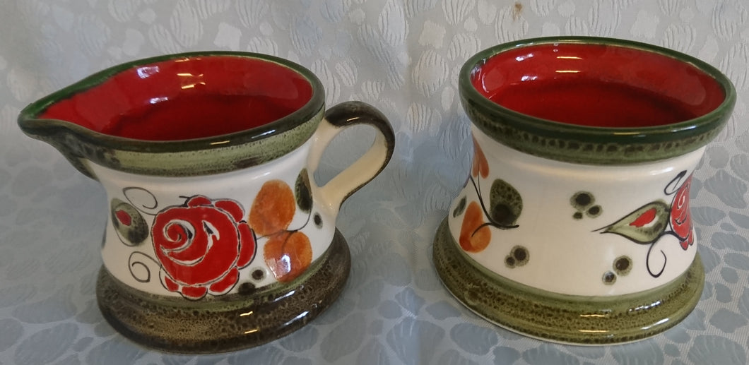2er Set MILCHKÄNNCHEN & ZUCKERDOSE OHNE DECKEL 