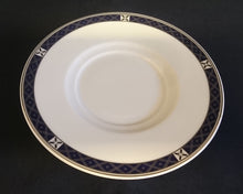 Lade das Bild in den Galerie-Viewer, 2er KAFFEEGEDECK &quot;Classica&quot; - Porzellan, Geometrischer X Kreuz Rand Dekor
