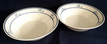 Lade das Bild in den Galerie-Viewer, 2er Set SUPPENTELLER &quot;Scandia Blue (Brickoven Stoneware)&quot; - Keramik / Steingut, Blumen Linien Streifen Dekor
