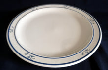 Lade das Bild in den Galerie-Viewer, 2er Set SUPPENTELLER &quot;Scandia Blue (Brickoven Stoneware)&quot; - Keramik / Steingut, Blumen Linien Streifen Dekor
