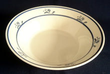 Lade das Bild in den Galerie-Viewer, 2er Set SUPPENTELLER &quot;Scandia Blue (Brickoven Stoneware)&quot; - Keramik / Steingut, Blumen Linien Streifen Dekor
