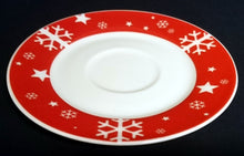 Lade das Bild in den Galerie-Viewer, 2er KAFFEEGEDECK &quot;Santa&quot; - Porzellan, Weihnachtsmann Nikolaus Sterne Schneeflocken Geschenke Motiv Dekor
