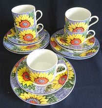 Lade das Bild in den Galerie-Viewer, KAFFEETASSE - Porzellan, Sonnenblumen Blüten Pflanzen Motiv Dekor
