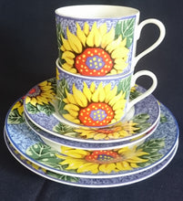Lade das Bild in den Galerie-Viewer, KAFFEETASSE - Porzellan, Sonnenblumen Blüten Pflanzen Motiv Dekor
